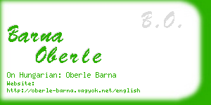 barna oberle business card